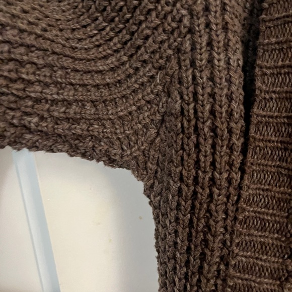 Like-New LINE John + Jenn Chunky Chocolate Cardi, XS - Picture 6 of 6